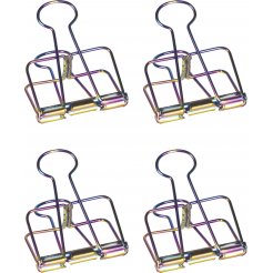 Wire Clips, b = 50 mm, 4 pezzi, iridescente arcobaleno