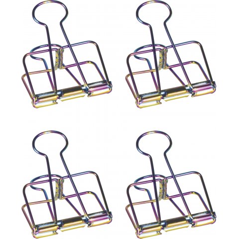 Wire Clips b = 50 mm, 4 pezzi, iridescente arcobaleno