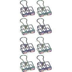 Wire Clips, b = 19 mm, 8 pezzi, iridescente arcobaleno