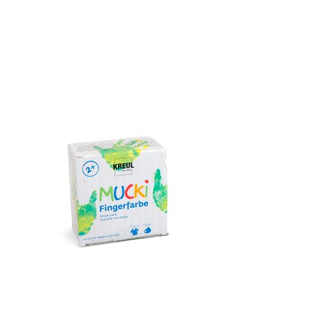 Fingerfarben Set, Mucki 4er Set Dosen à 150 ml, gelb/rot/blau/grün