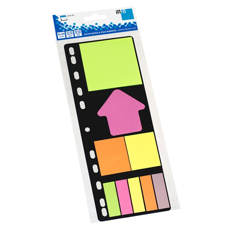 Sticky notes info, 9 pieces