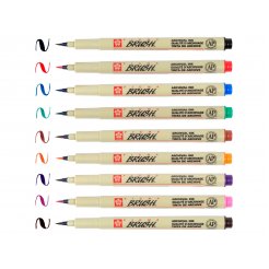 Sakura Pigma Brush Set, set of 9, coloured sorted