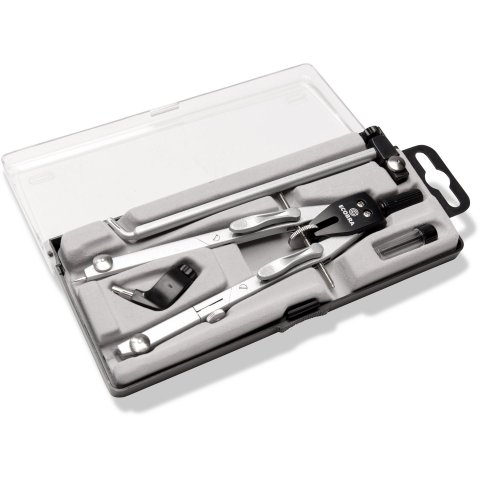 Ecobra Duo-Tec Schnellverstellzirkel 4-teilig (MIT Verlängerung und Stiftadapter)