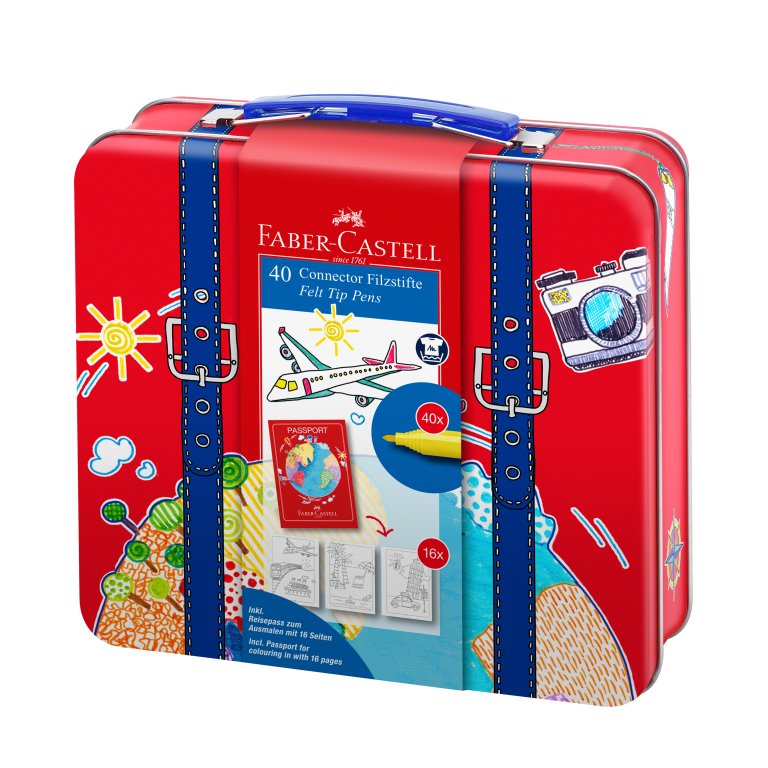Faber-Castell Filzstifte Connector Reisekoffer Set