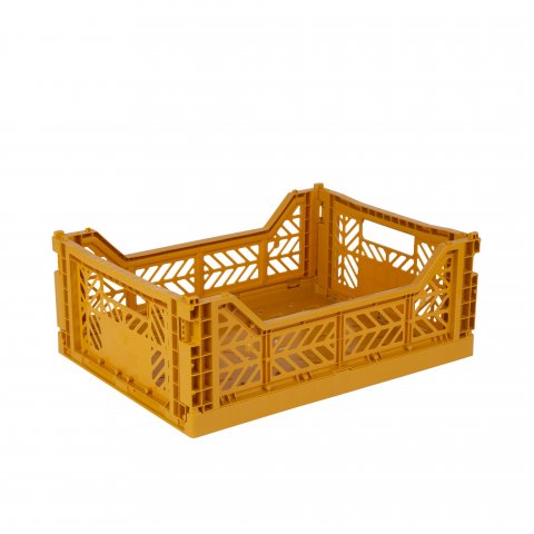 Aykasa Klappkiste, Midi 40 x 30 x 14 cm, PP, mustard