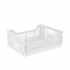 Scatola pieghevole Aykasa, Midi, 40 x 30 x 14 cm, PP, bianco