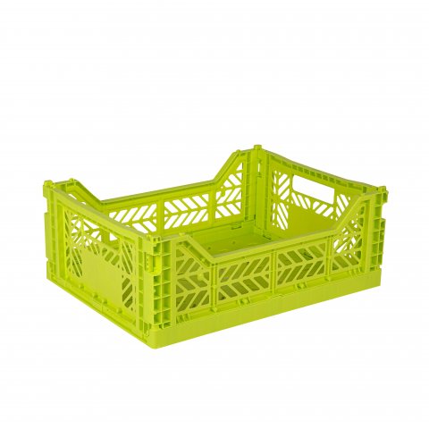 Aykasa Klappkiste, Midi 40 x 30 x 14 cm, PP, acid yellow