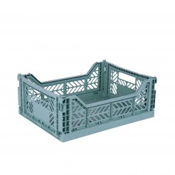 Scatola pieghevole Aykasa, Midi, 40 x 30 x 14 cm, PP, verde acqua