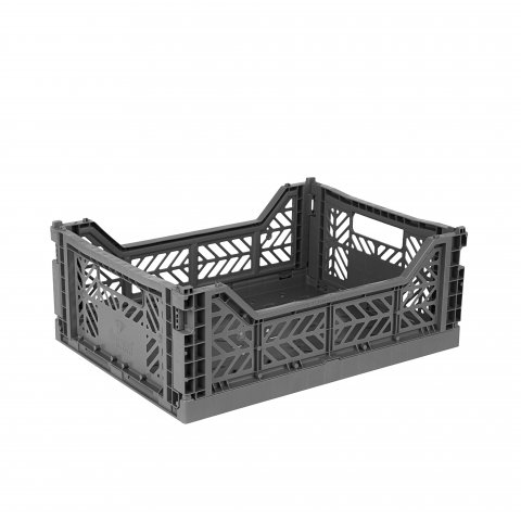 Aykasa Klappkiste, Midi 40 x 30 x 14 cm, PP, stone grey