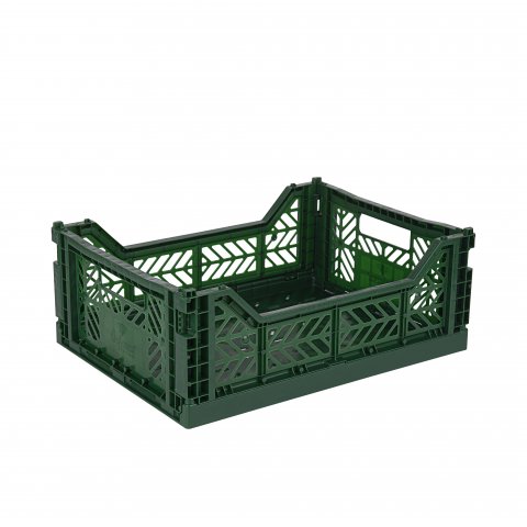 Aykasa Klappkiste, Midi 40 x 30 x 14 cm, PP, dark green