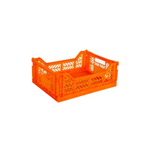 Aykasa Klappkiste, Midi 40 x 30 x 14 cm, PP, neon orange