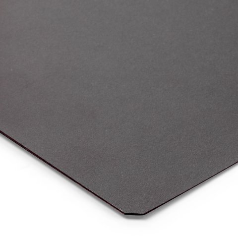 Muestra de color del tablero DIN A6 Melamina 0,8 mm, SD perlado mate, gris grafito