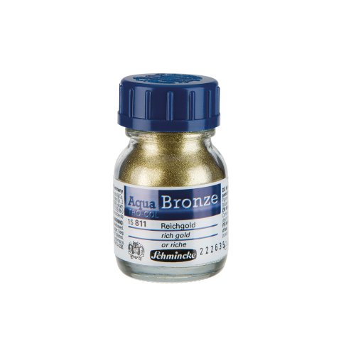 Maquillaje Acuarela Aqua Bronce Botella de vidrio de 20 ml, oro enriquecido