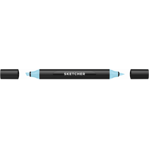 Molotow Twin Marker Sketcher Brush and wedge tip, crystal blue (B230)