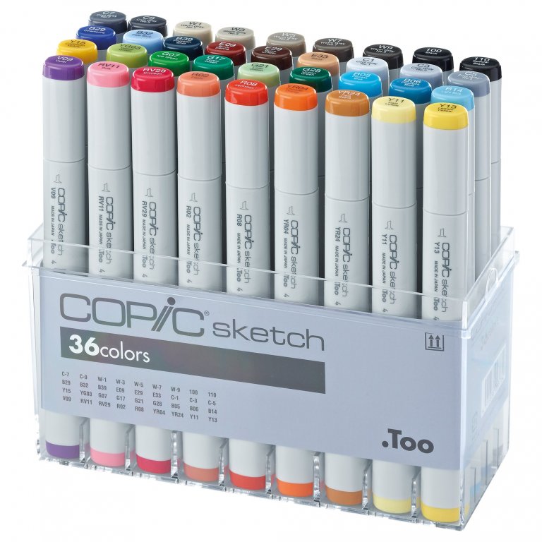 Copic Sketch Sets, Set of 36