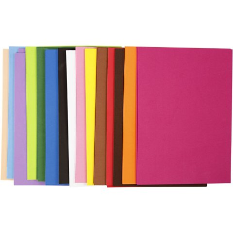 Foam rubber mix A4, 210 x 297 mm, s = 2 mm, 30 sheets, basic
