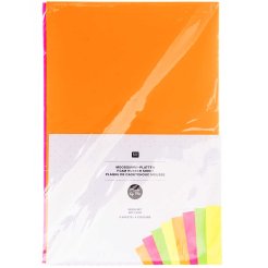 Moosgummi Mix, A4, 200 x 300 mm, s = 2 mm, 8 Blatt, neon