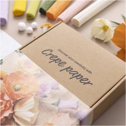 DIY set, crepe paper flowers