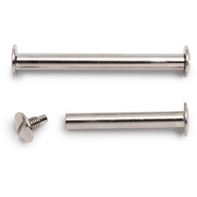 Bookbinding screws, standard, nickel-plated