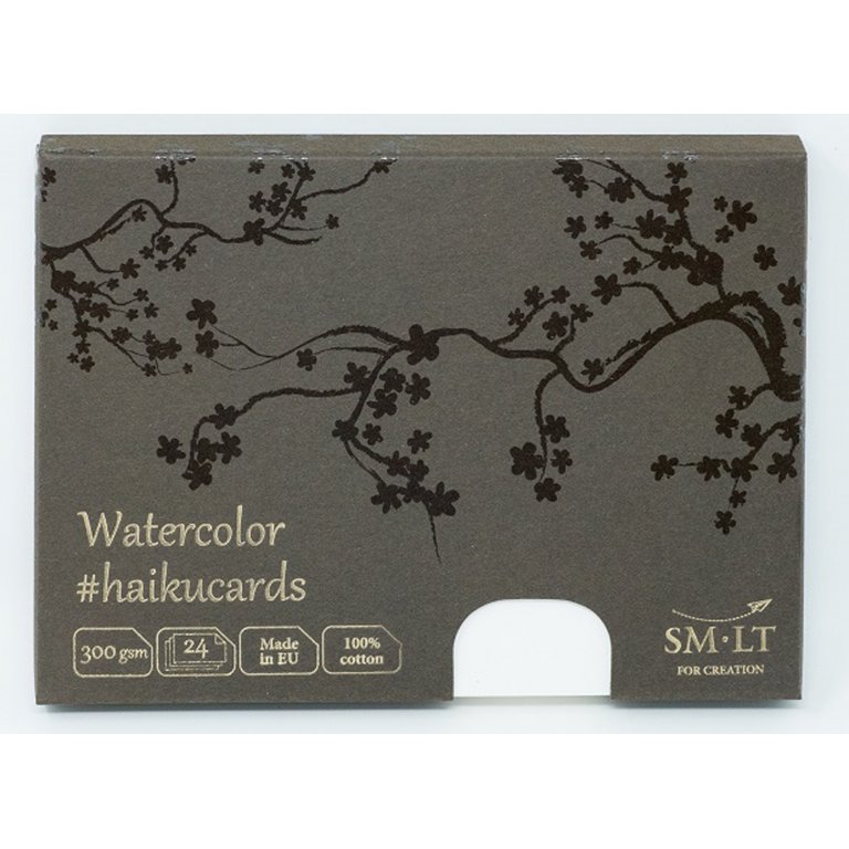Watercolour cards Haikucards white, 300 g/m², set