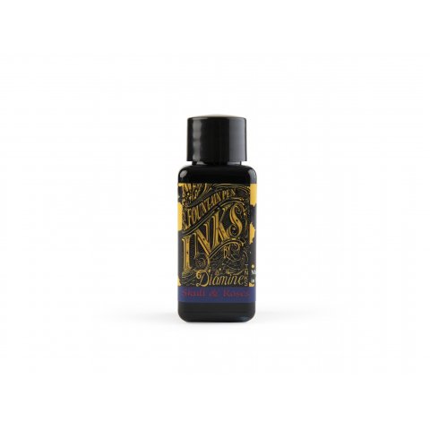 Diamine Schreibtinte zweifarbig 30 ml, PVC-Flasche, skull & roses