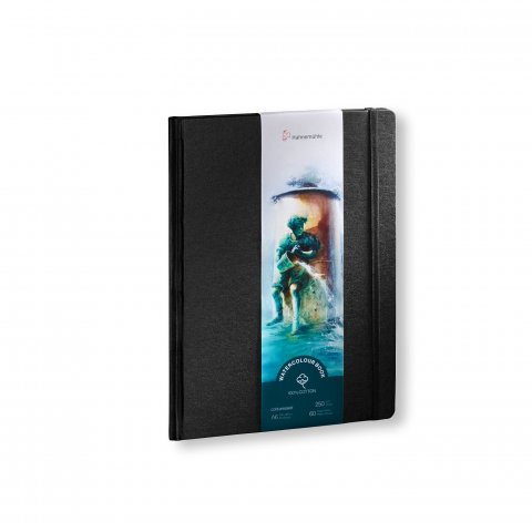 Hahnemühle Aquarellbuch Watercolour Book Cotton weiß, 250 g/m², 105x148 mm, DIN A6 HF, 30 BL/60 S.