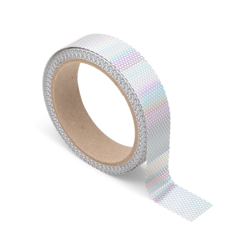 Cinta adhesiva holográfica perforada