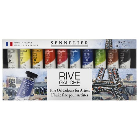 Sennelier feine Ölfarbe Rive Gauche, Set 10 Tuben à 21 ml