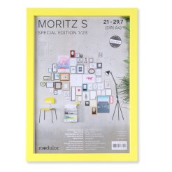 Wechselrahmen Holz Moritz S special edition 1/23, 21 x 29,7 cm, DIN A4, schwefelgelb (RAL 1016)