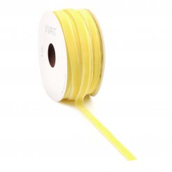 Samtband Neon, b = 6 mm, l = 20 m, 100 % Nylon, hellgelb