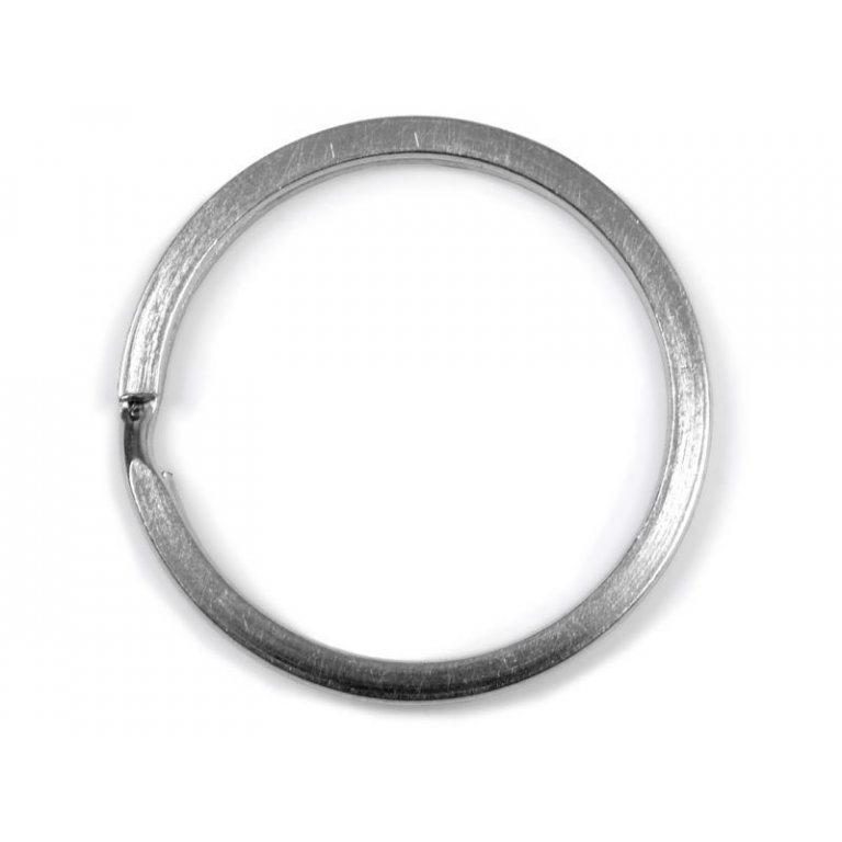 Schlüsselringe vernickelt, silber, flach