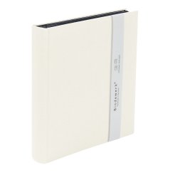 Bindewerk Fotoalbum klassisch Leinen medium, innen schwarz, 23 x 24,5 cm, 30 Bl./60 S., vanille