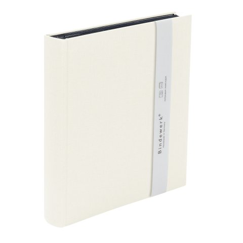 Bindewerk Fotoalbum klassisch Leinen medium innen schwarz, 23 x 24,5 cm, 30 Bl./60 S., vanille