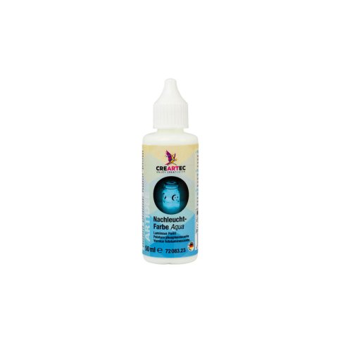 Nachleuchtfarbe Kunststoffflasche, 50 ml, Aqua