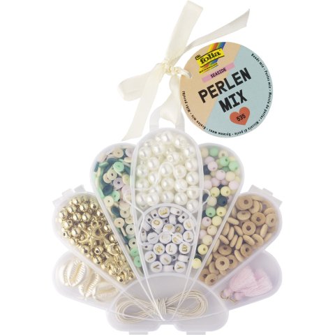 Bead set, children 535 pieces, including beads and ribbons, shell