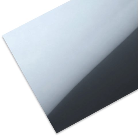 Polystyrol Spiegel, farbig, glatt silber verspiegelt/weiß matt 1,0 x 250 x 500
