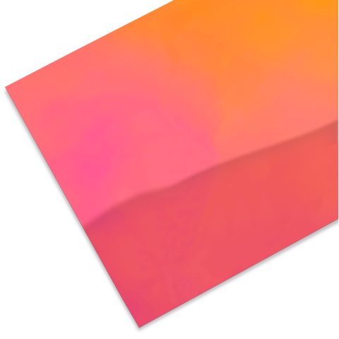 Poliestireno espejado, de color, liso rosa iridiscente 1 x 250 x 500 mm