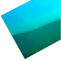 Polistirene specchiante, colorato, liscio, verde cangiante 1 x 250 x 500 mm