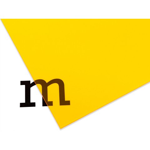PLEXIGLAS® GS colorato, 3 mm (taglio disponibile) 3,0 x 120 x 250 mm, giallo, trasparente (1C33)