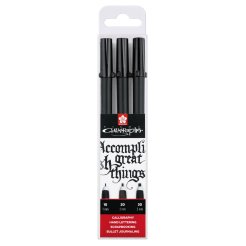 Sakura pens Pigma Calligrapher, set, 3 pens, 10, 20, 30, black