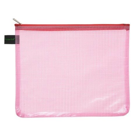 Bolsa con cremallera de color EVA (sin PVC) 200 x 254 mm para DIN A5, rojo