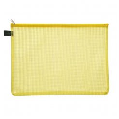 Reißverschlussbeutel farbig EVA (PVC-frei), 272 x 357 mm für DIN A4, gelb