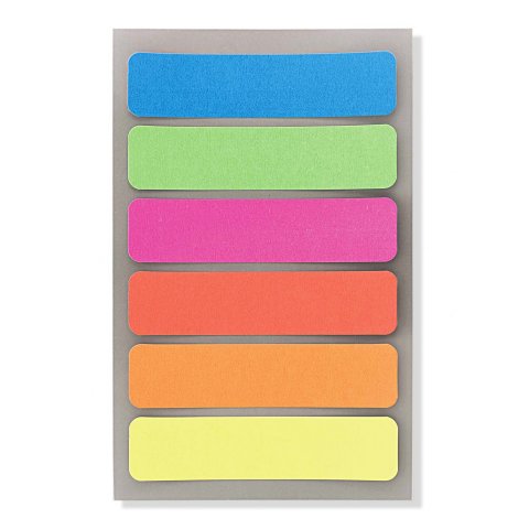 Paper Poetry Office Stickers 85 x 20 mm, 4 pgs with 6 pcs., neon diverse colour