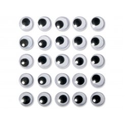Wackelaugen, selbstklebend, ø 10 mm, 24 Stück