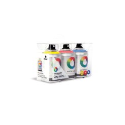 MTN Acrylsprühfarbe Water Based 100, Set, 3 x 100 ml, gelb/rot/blau