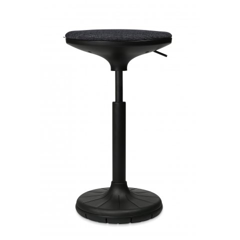Sgabello Wagner, W3-3D 570-790 x 380 x 270 mm, sedile e base neri