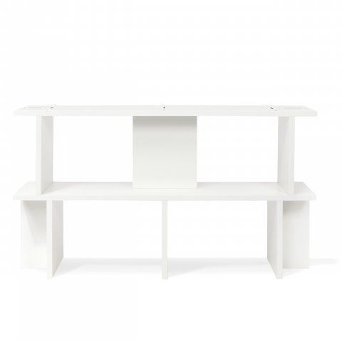 Modulor Regalsystem IO Aufbauregal 1350x750x350mm, 2 Böden, 8 Wangen,weiß