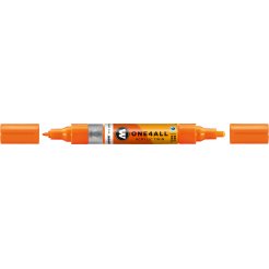 Molotow Lackmarker One4all Acryl Twin, Strichstärke 1,5/4 mm, neonorange fluoresz. (218)