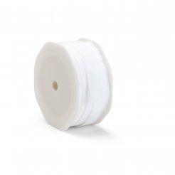 Geschenkband Texture uni, b = 12 mm, l = 20 m, 100 % Polyester, weiß
