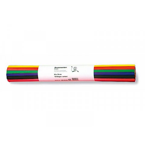 Blumenseide Bogen, farbig 20 g/m², 50 x 70 cm, 130 Stück, 5 Farben sortiert